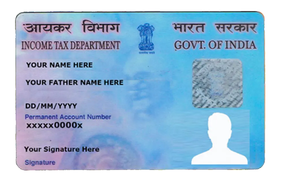 Sample PAN card